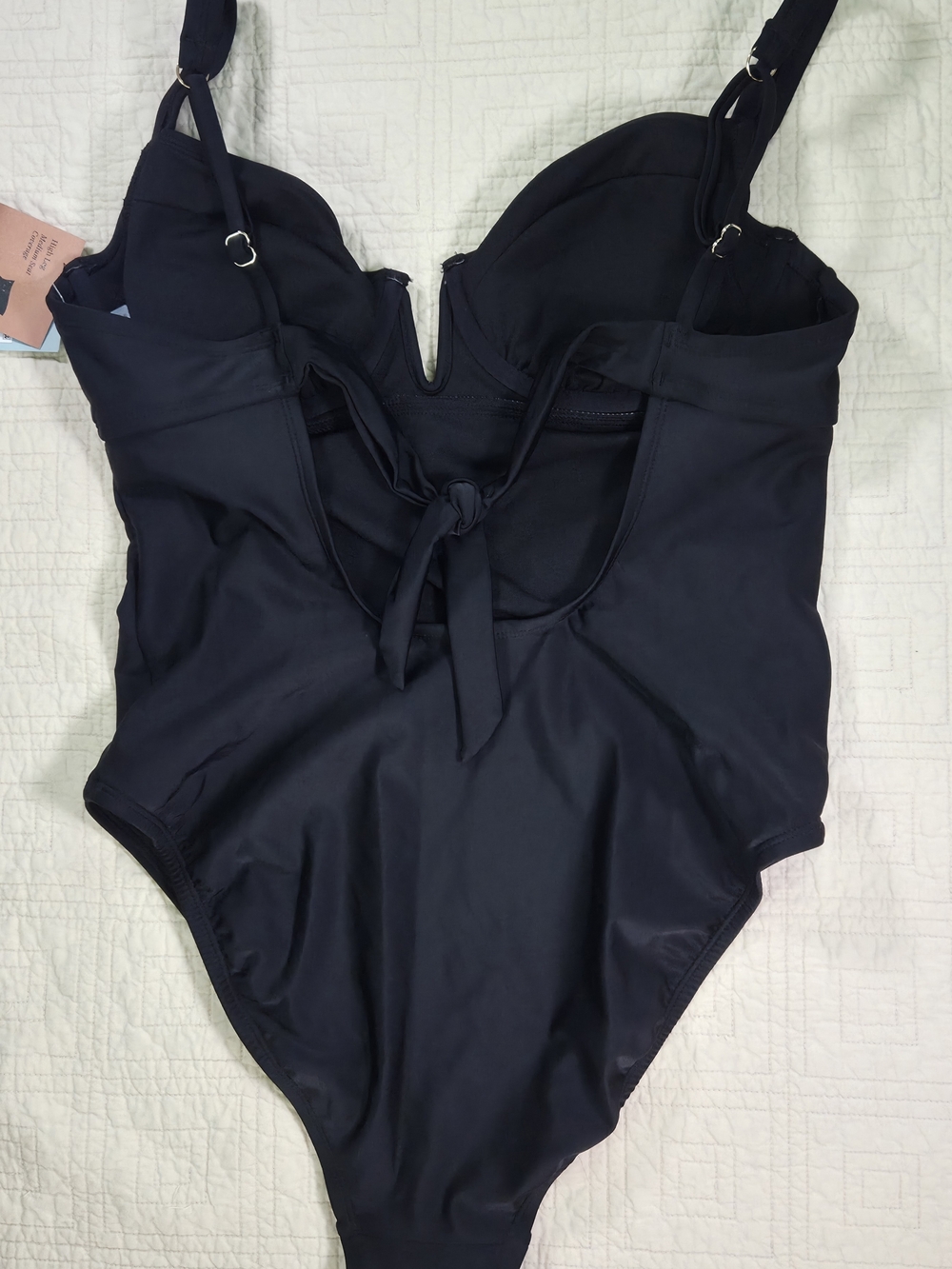 Shade & Shore Black Underwire One-Piece Swimsuit - Picture 5 of 10